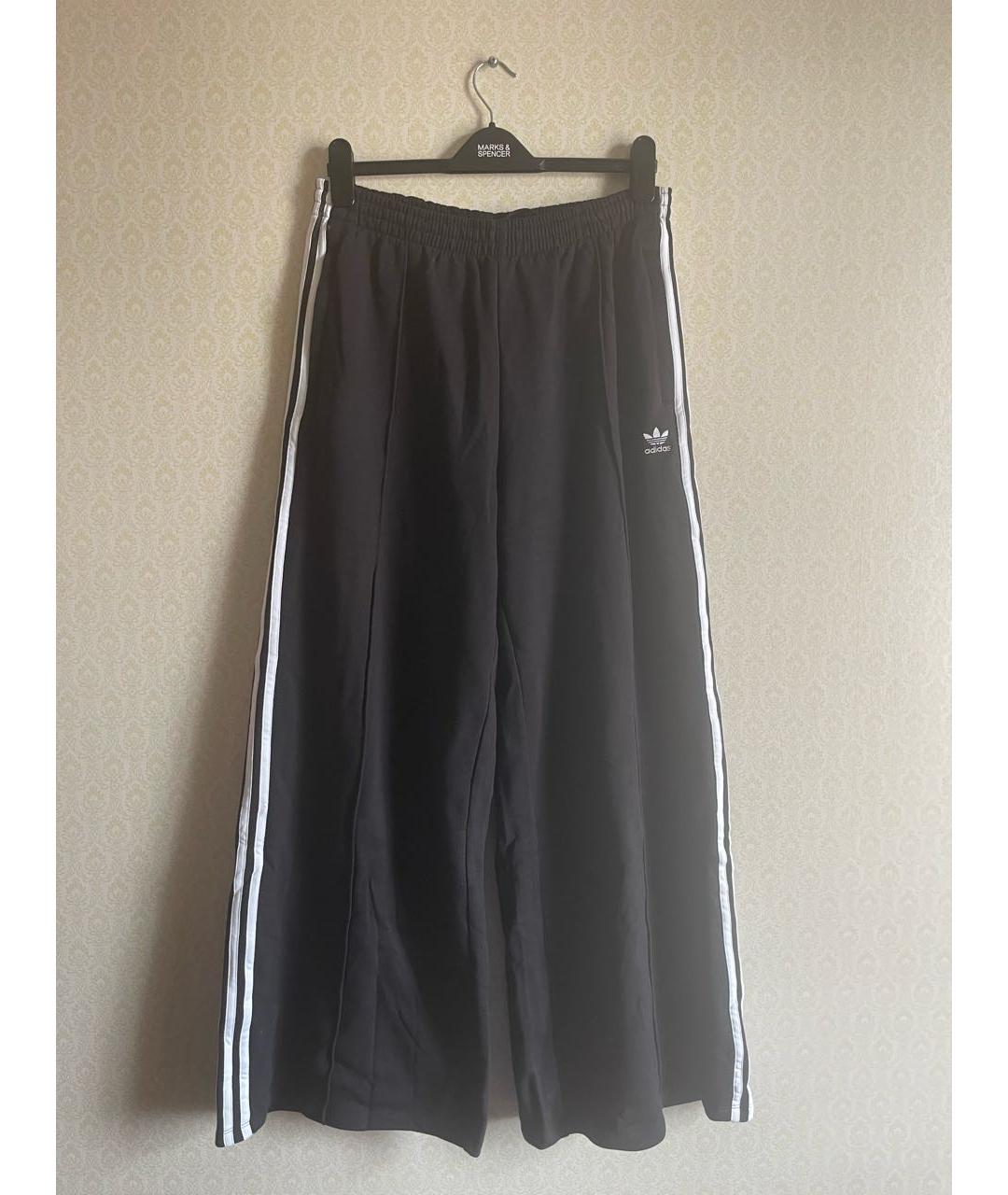 ADIDAS Черные хлопковые брюки широкие, фото 7