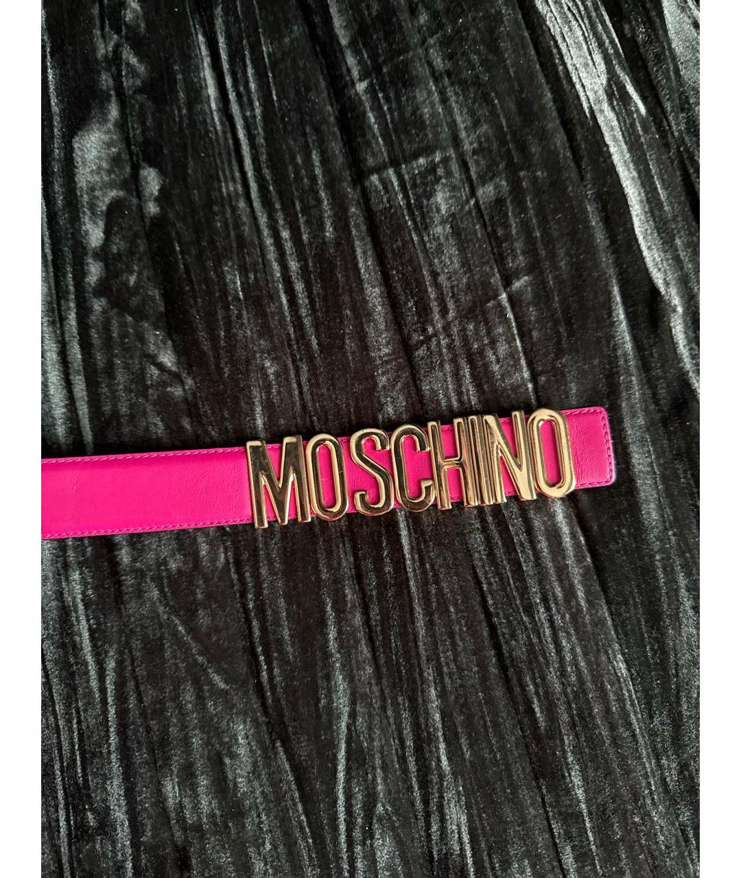 MOSCHINO Фуксия кожаный ремень, фото 2