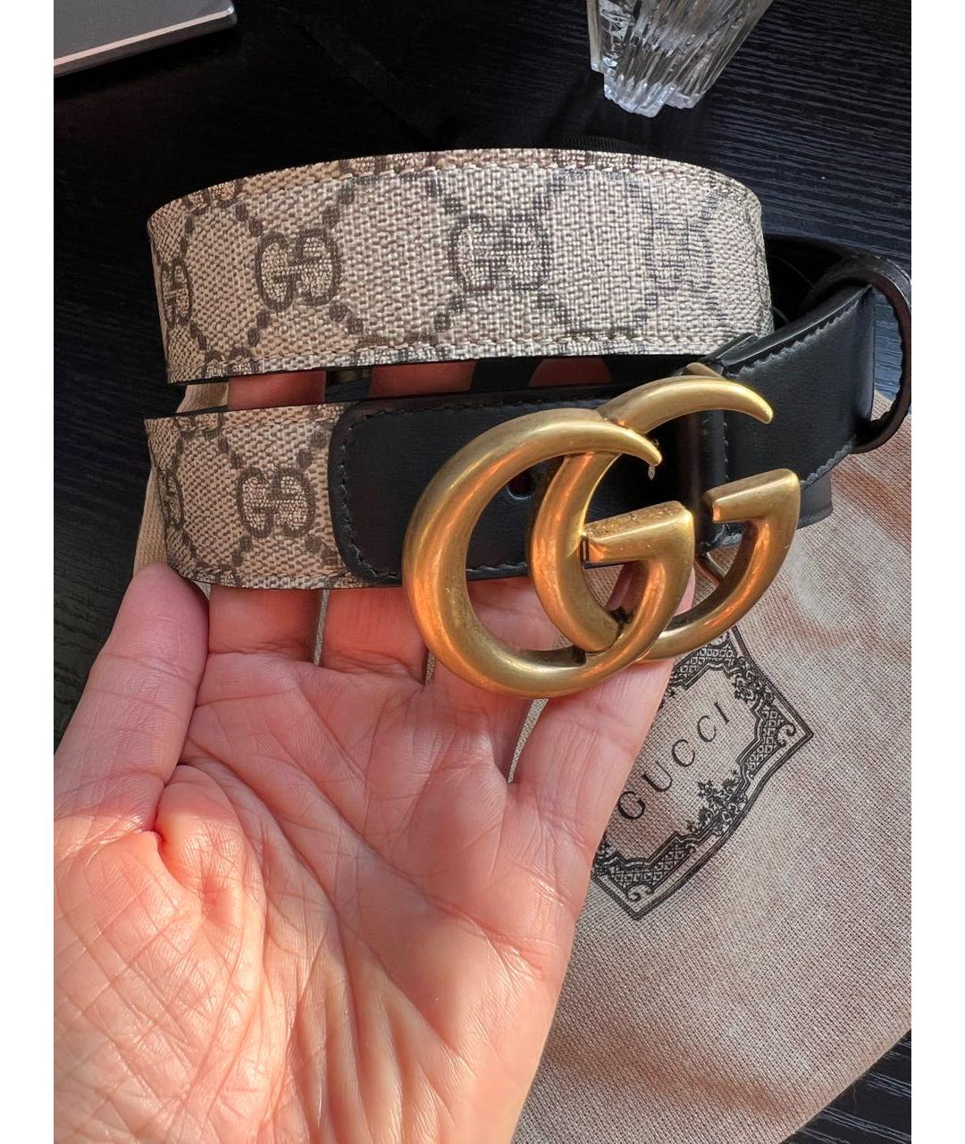 GUCCI Черный кожаный ремень, фото 4