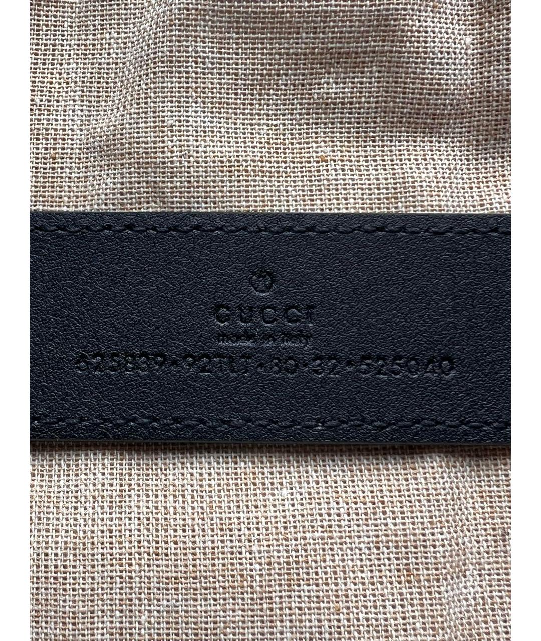 GUCCI Черный кожаный ремень, фото 3