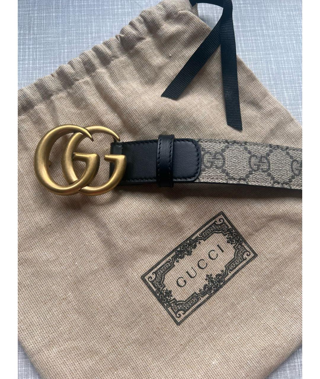 GUCCI Черный кожаный ремень, фото 2