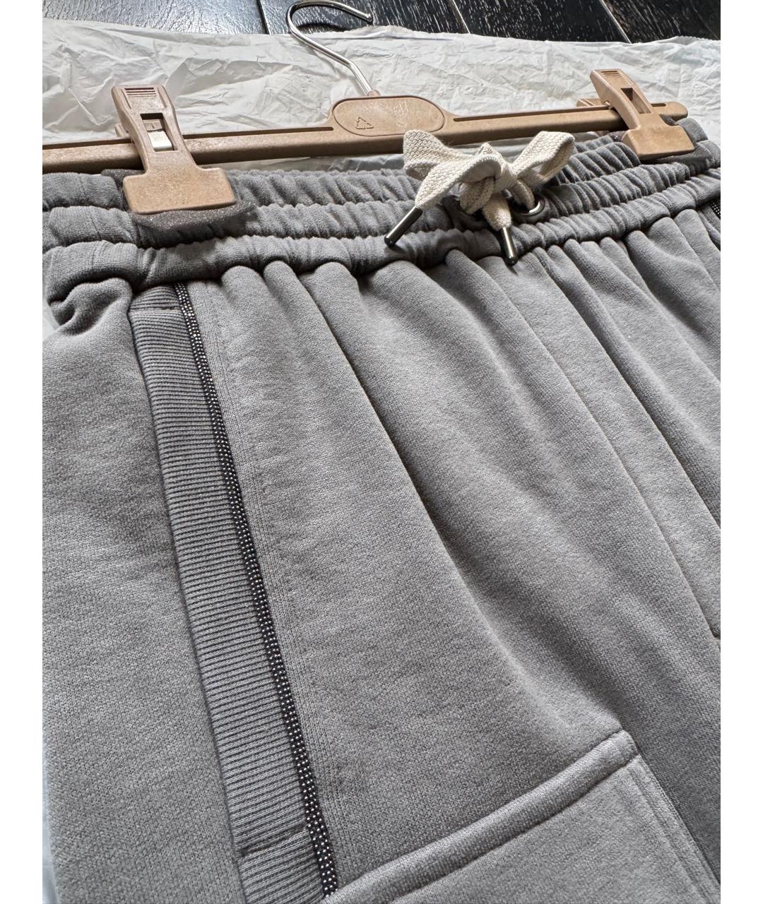BRUNELLO CUCINELLI Антрацитовый хлопковый костюм с брюками, фото 6