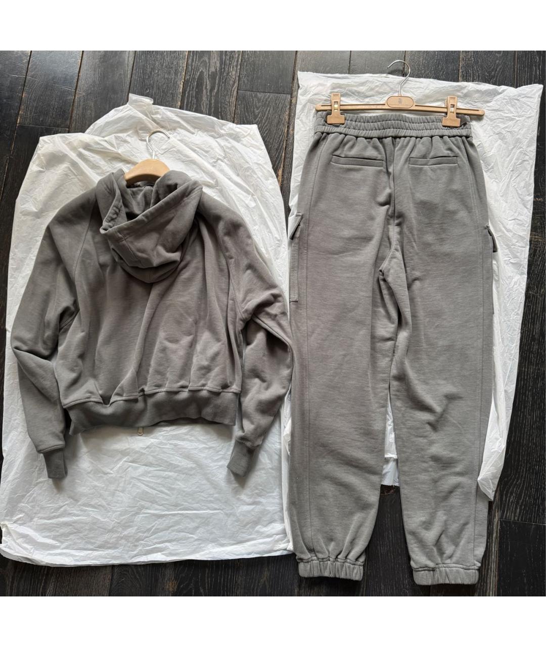 BRUNELLO CUCINELLI Антрацитовый хлопковый костюм с брюками, фото 2