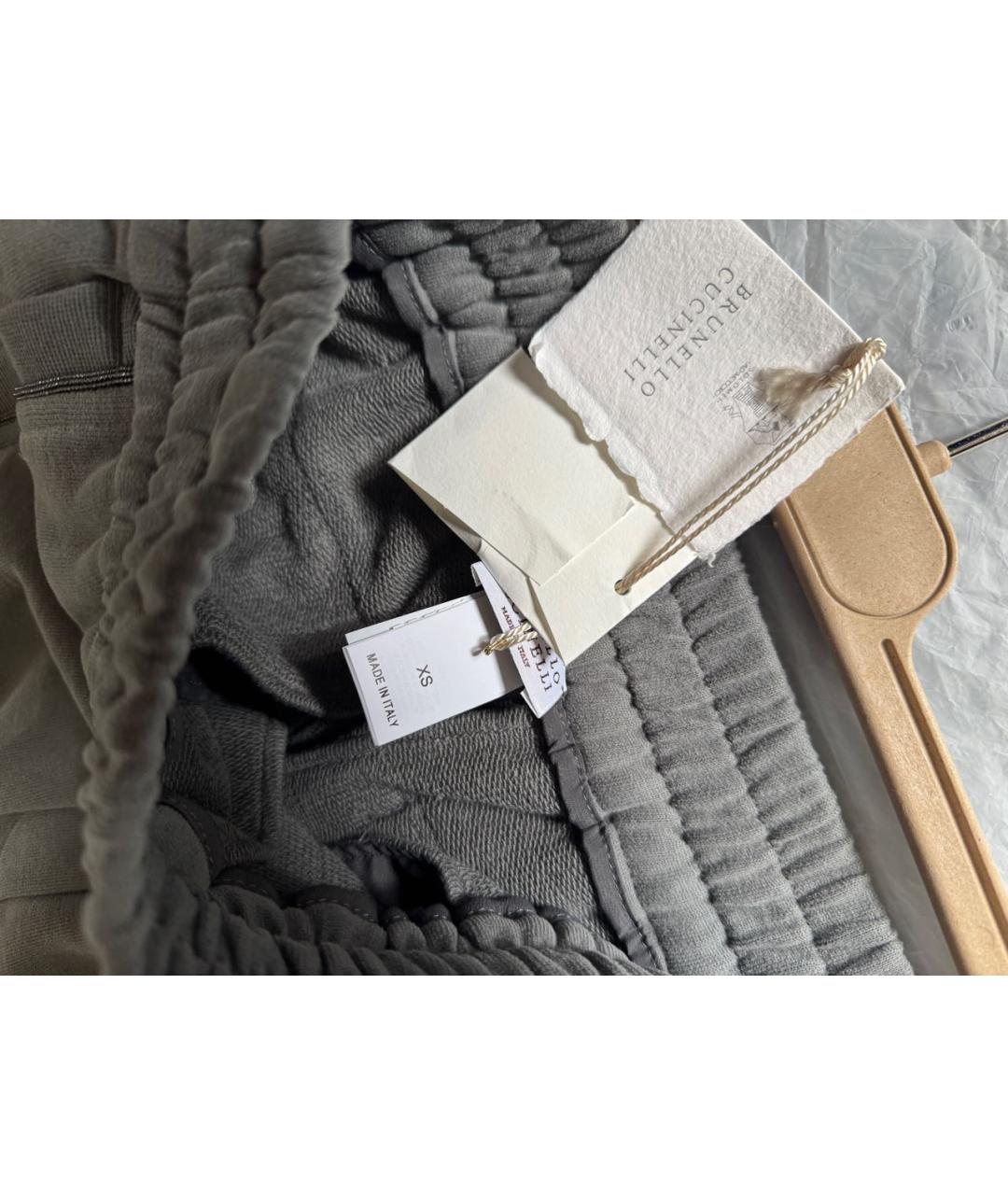 BRUNELLO CUCINELLI Антрацитовый хлопковый костюм с брюками, фото 5