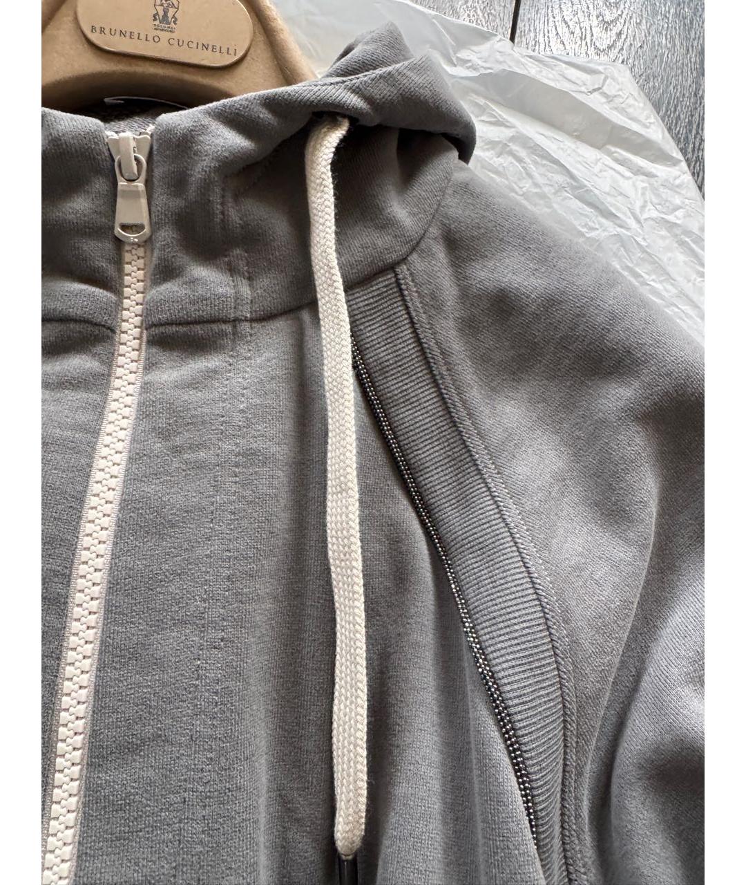 BRUNELLO CUCINELLI Антрацитовый хлопковый костюм с брюками, фото 4