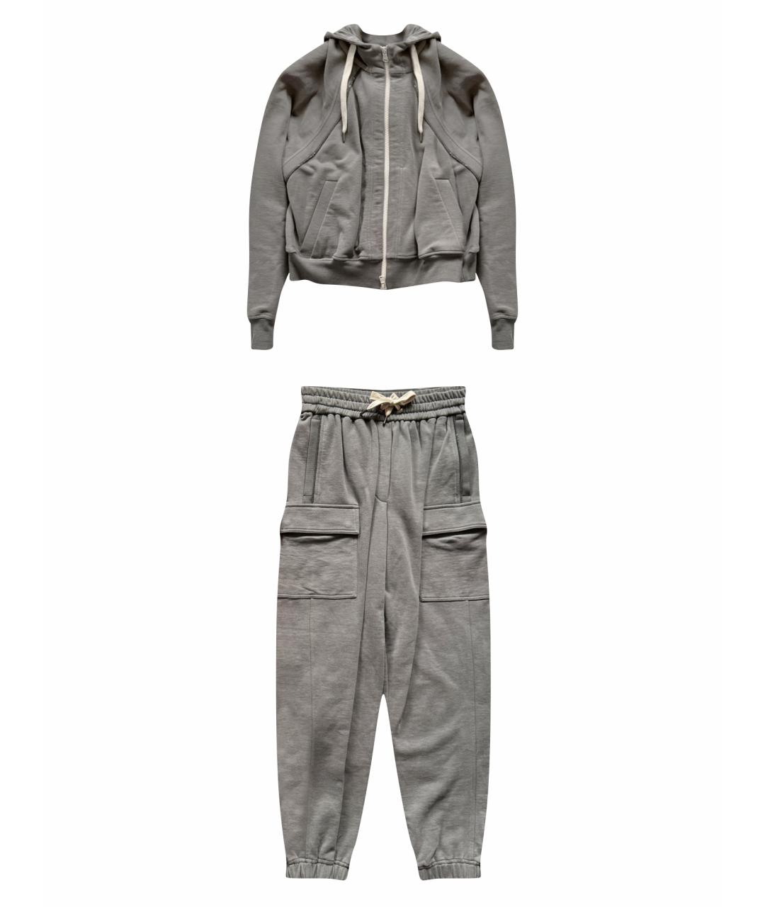 BRUNELLO CUCINELLI Антрацитовый хлопковый костюм с брюками, фото 1