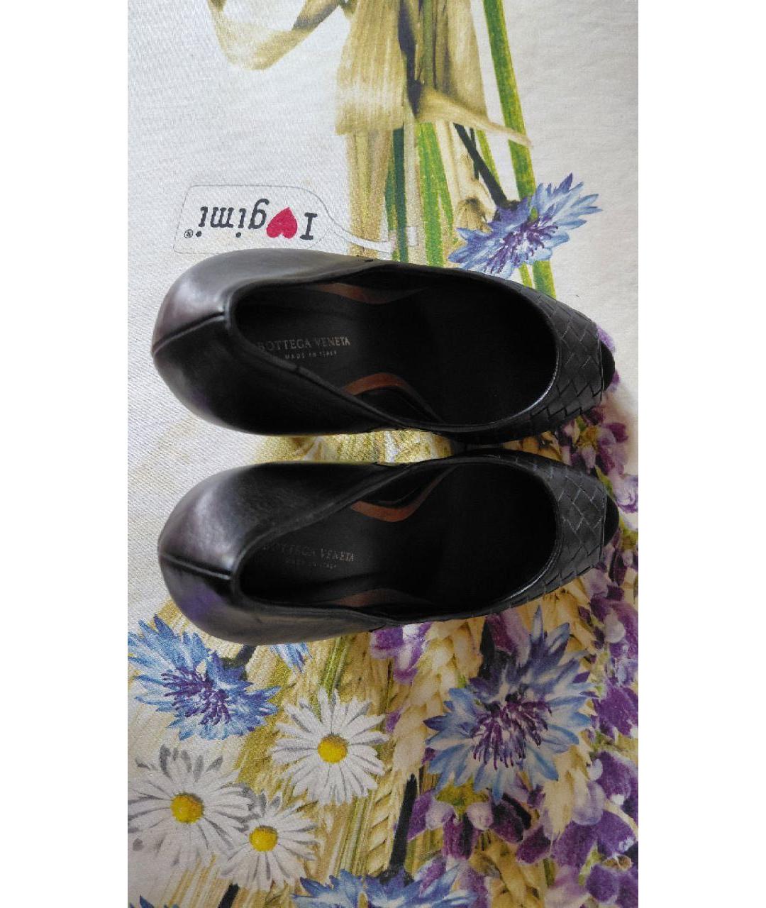 BOTTEGA VENETA Черные кожаные туфли, фото 2