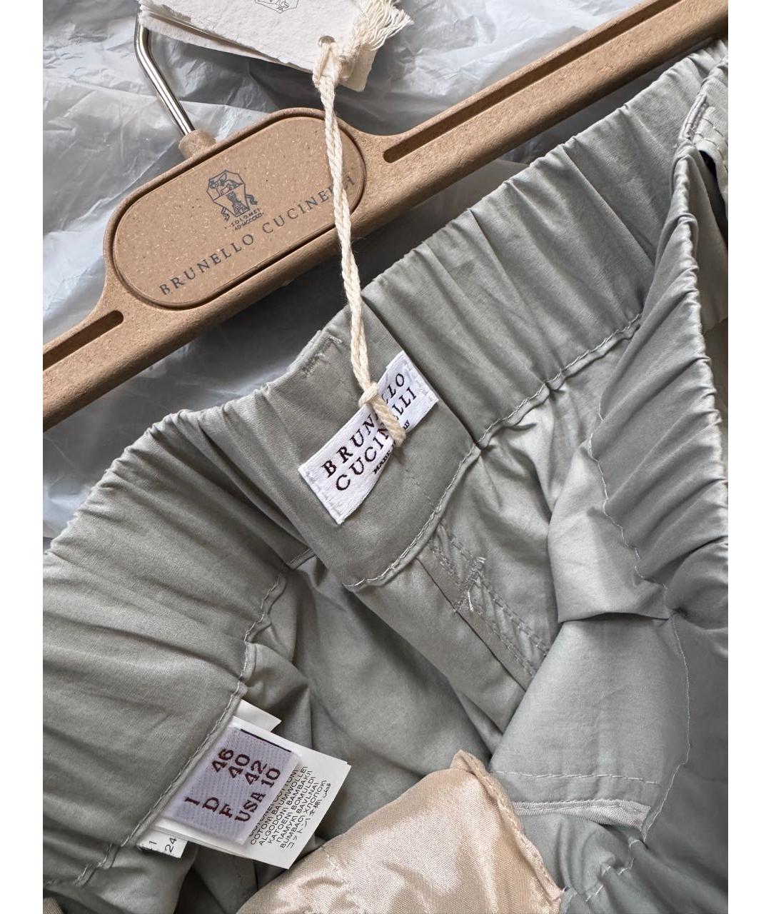 BRUNELLO CUCINELLI Хлопковые брюки широкие, фото 3