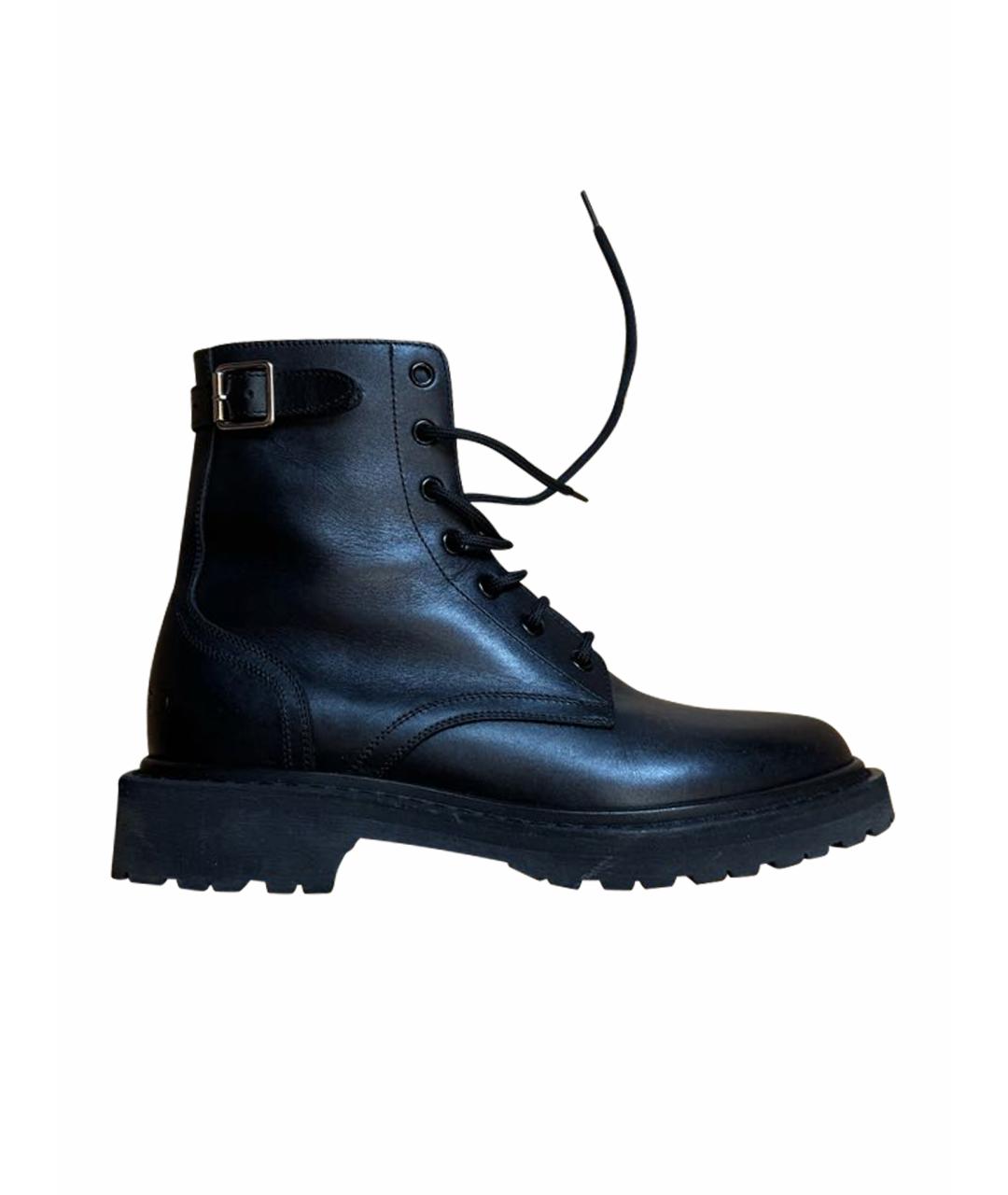 CELINE Черные кожаные ботинки, фото 1