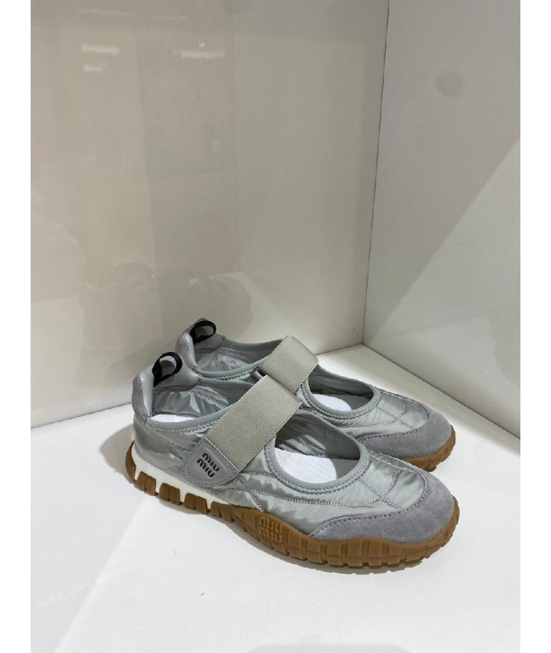MIU MIU Серые кеды, фото 5