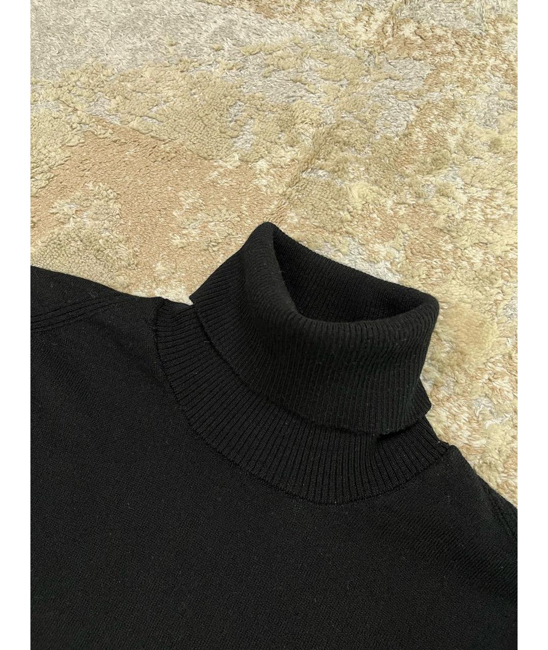 STONE ISLAND Черная шерстяная водолазка, фото 3