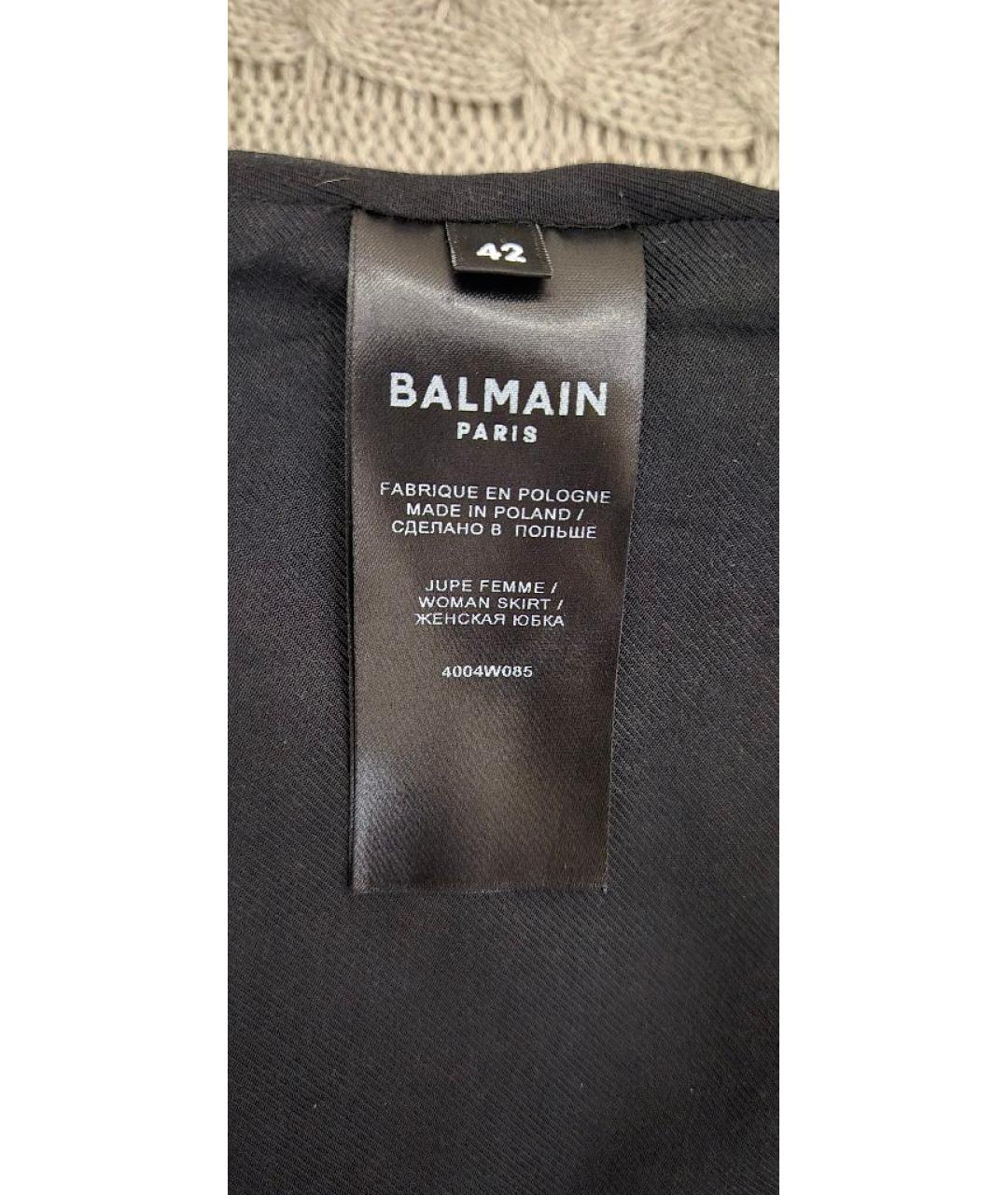 BALMAIN Мульти шерстяная юбка мини, фото 8