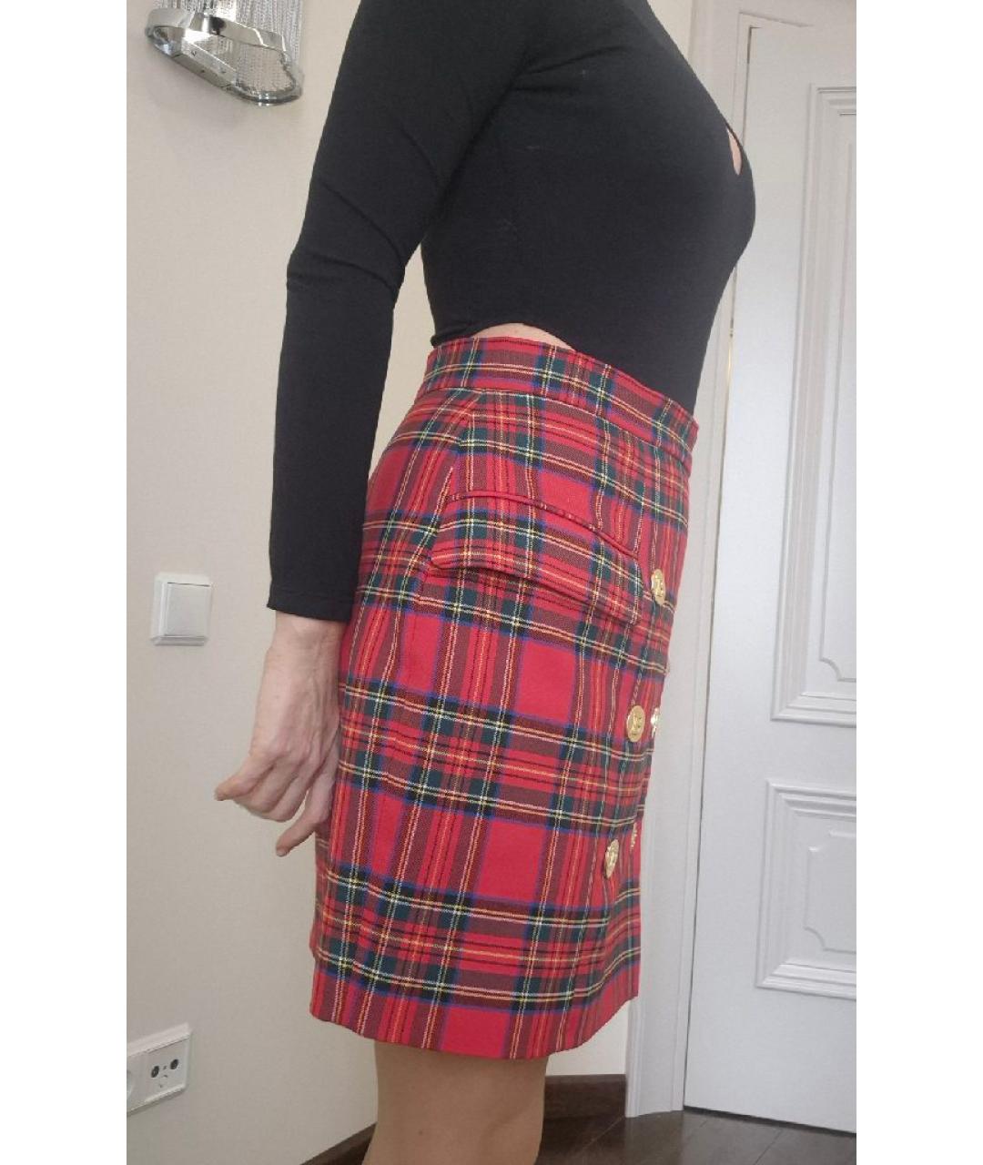 BALMAIN Мульти шерстяная юбка мини, фото 6