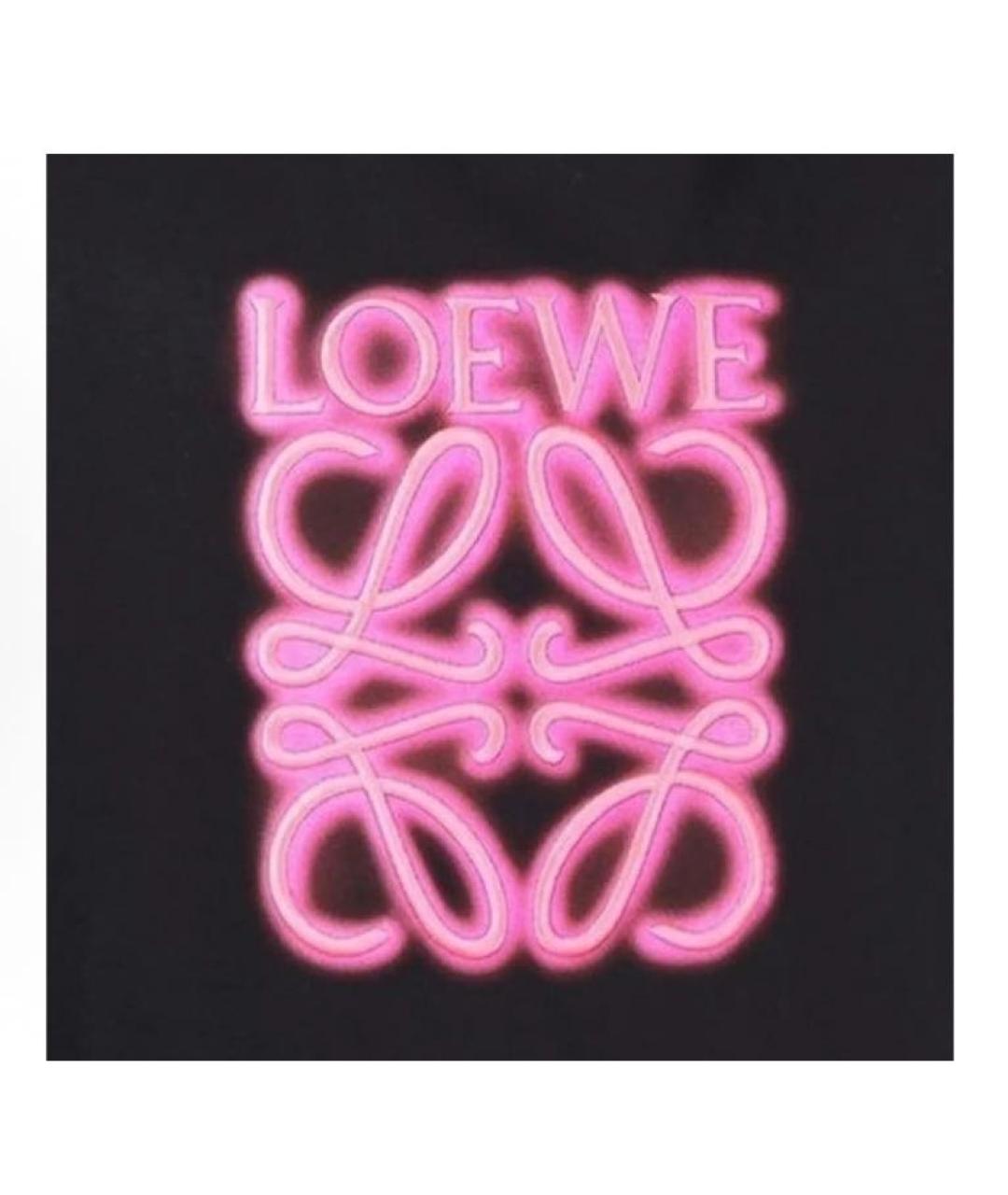 LOEWE Черная хлопковая футболка, фото 3