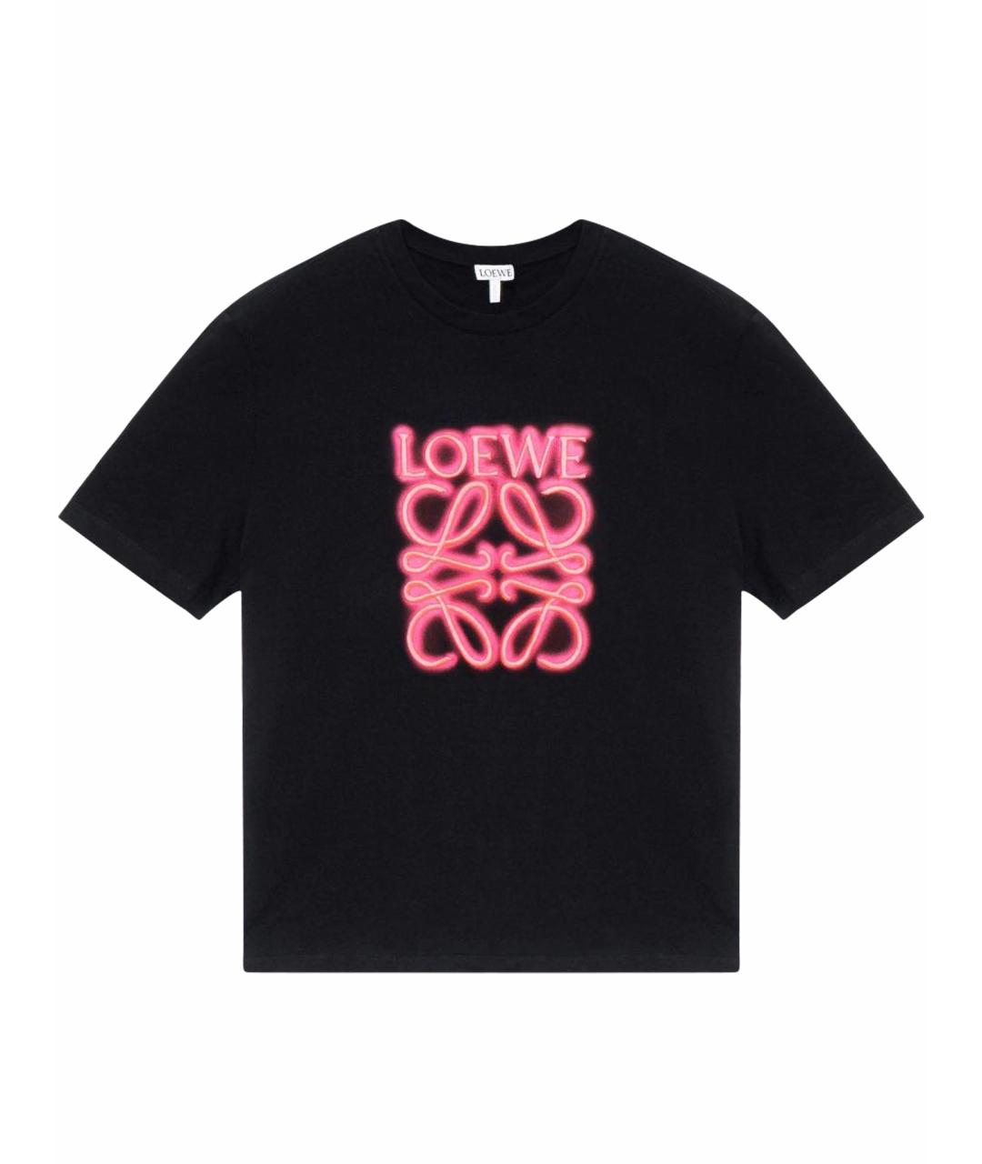 LOEWE Черная хлопковая футболка, фото 5