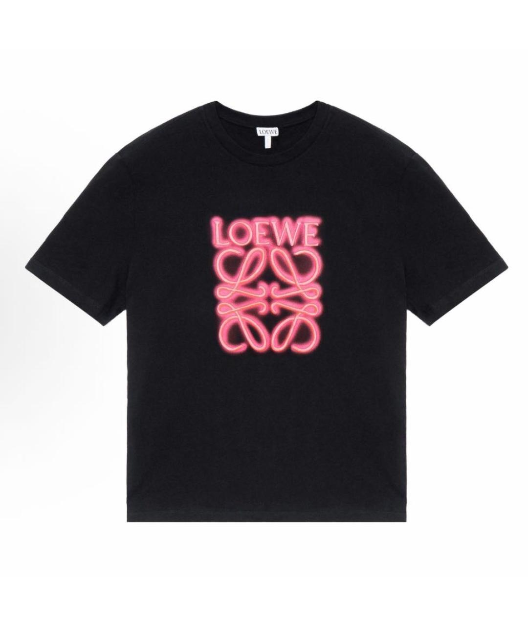 LOEWE Черная хлопковая футболка, фото 4