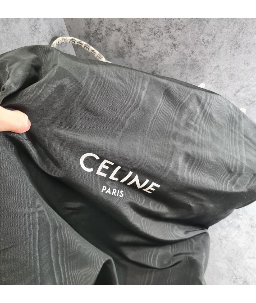 CELINE Белая тканевая сумка тоут, фото 7