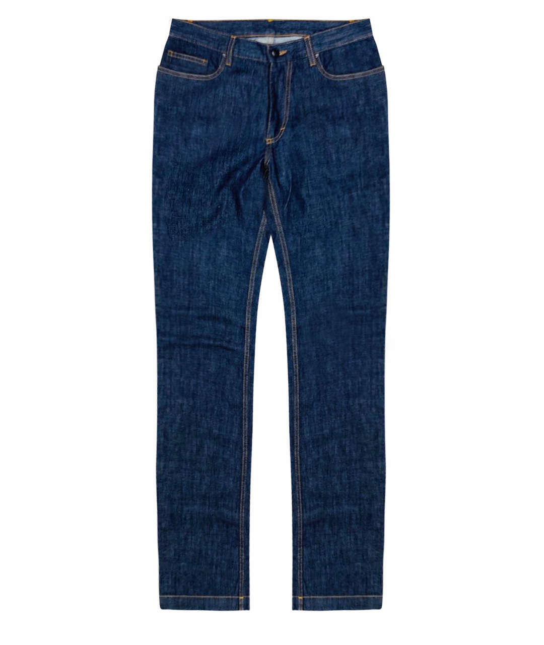 VERSACE COLLECTION Темно-синие хлопковые прямые джинсы, фото 1