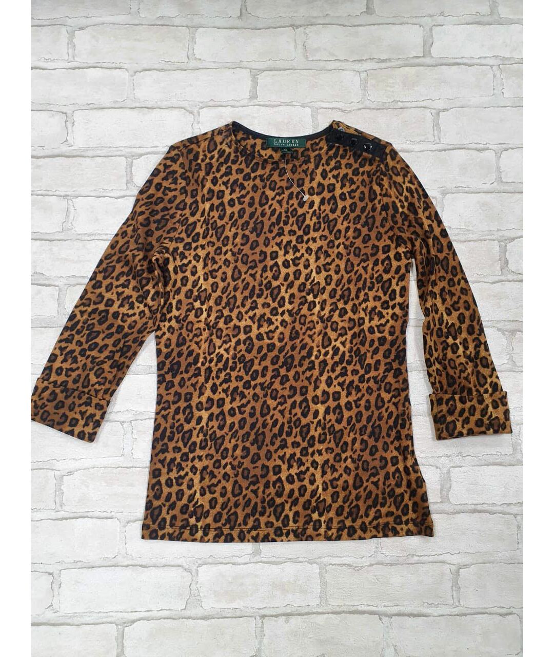 RALPH LAUREN Коричневый хлопковый джемпер / свитер, фото 5