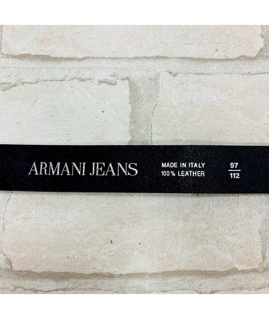 ARMANI JEANS Темно-синий кожаный ремень, фото 3