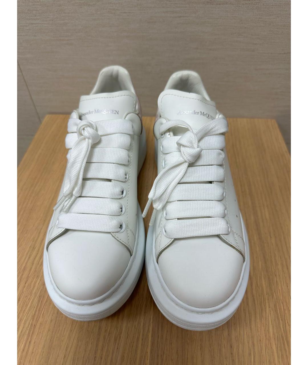 ALEXANDER MCQUEEN Белые кожаные кроссовки, фото 2
