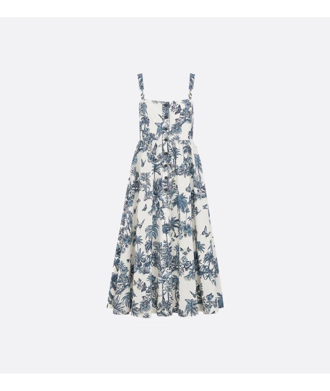 CHRISTIAN DIOR Белое хлопковое повседневное платье, фото 5