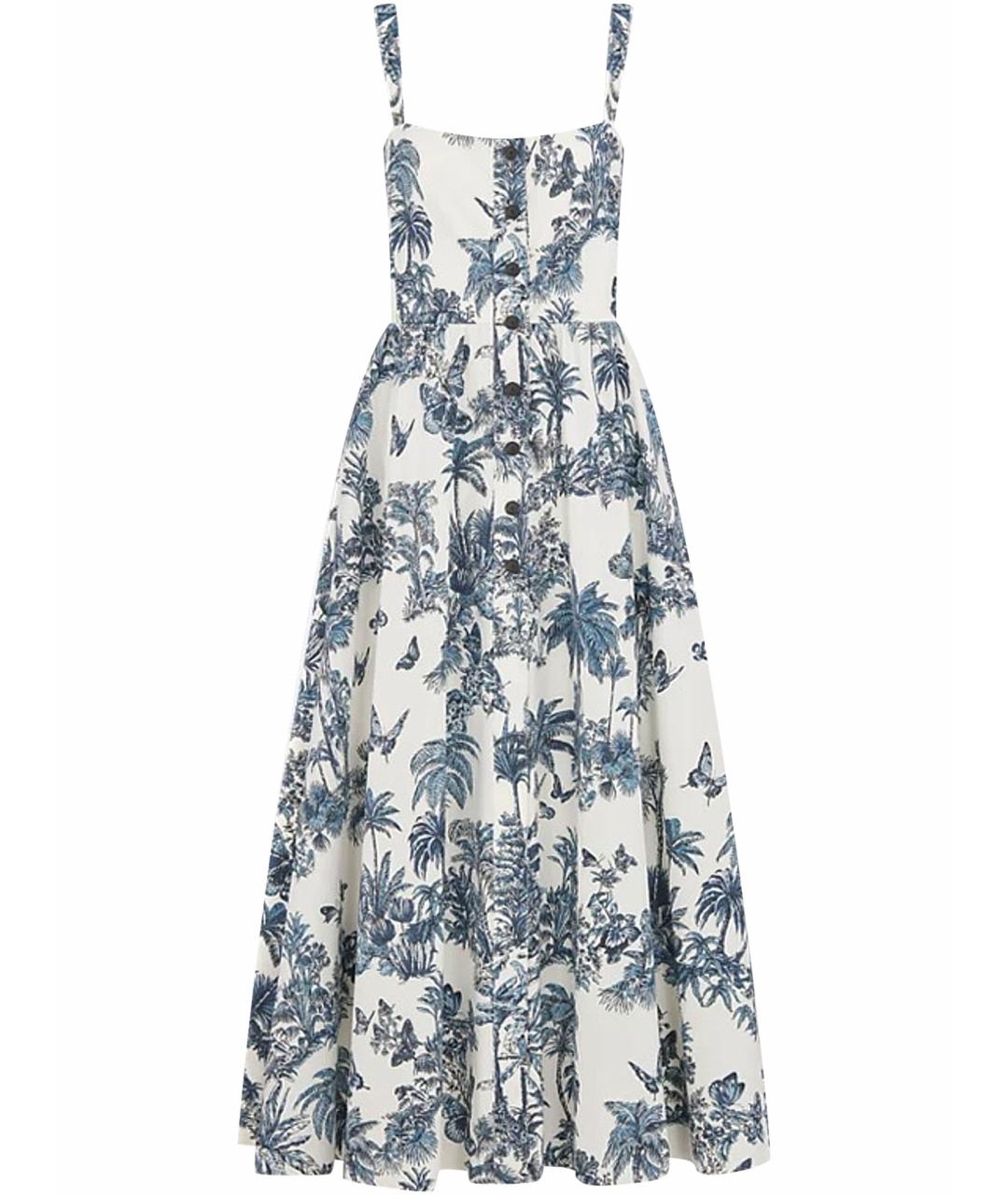 CHRISTIAN DIOR Белое хлопковое повседневное платье, фото 1