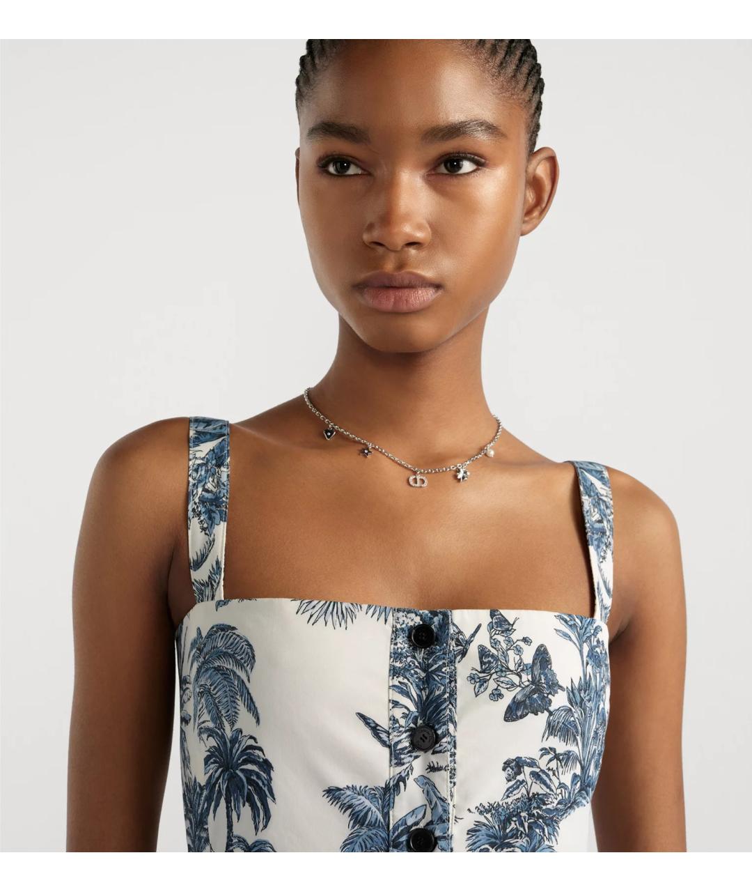 CHRISTIAN DIOR Белое хлопковое повседневное платье, фото 4