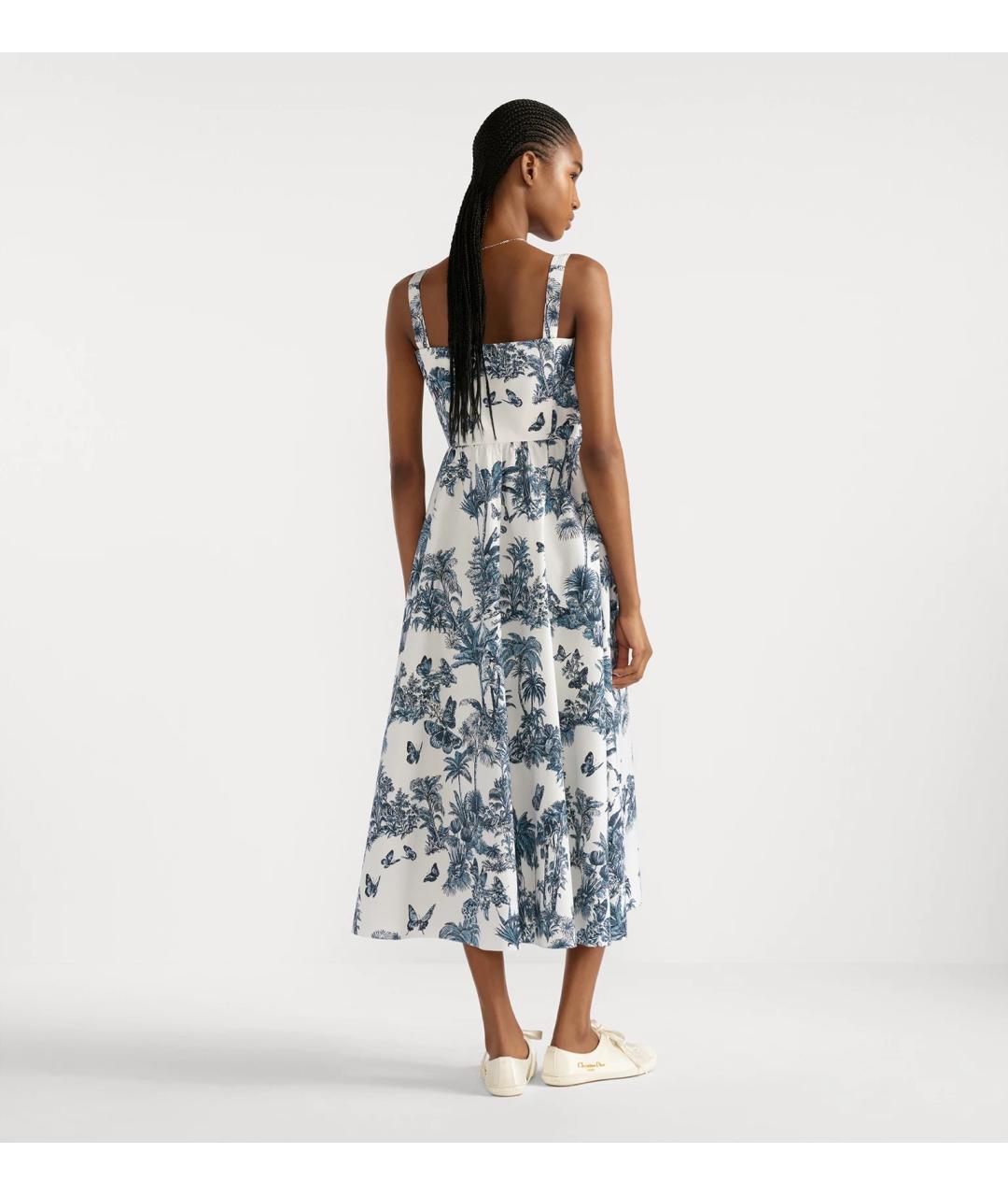 CHRISTIAN DIOR Белое хлопковое повседневное платье, фото 3