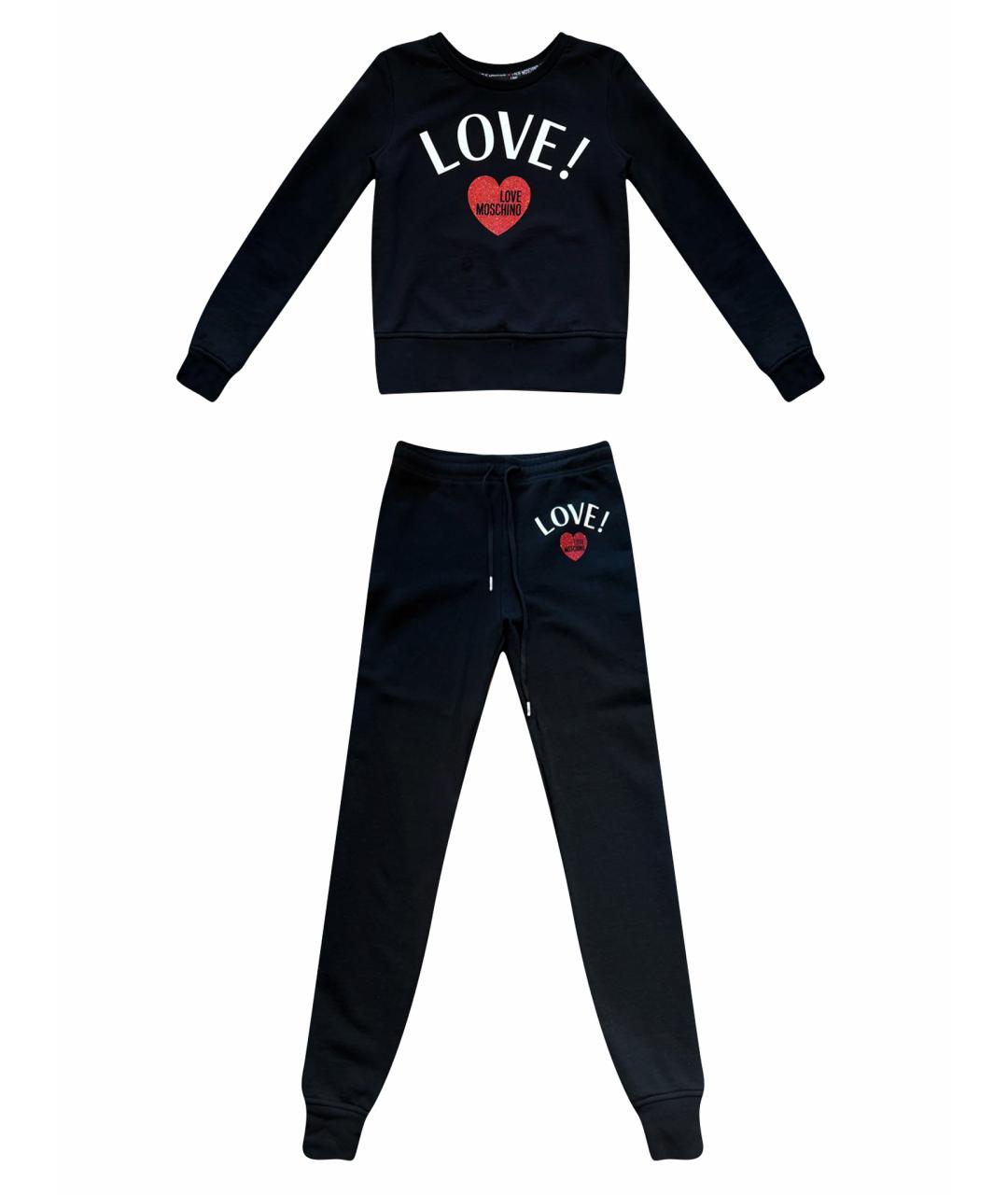 LOVE MOSCHINO Черный хлопковый спортивные костюмы, фото 1