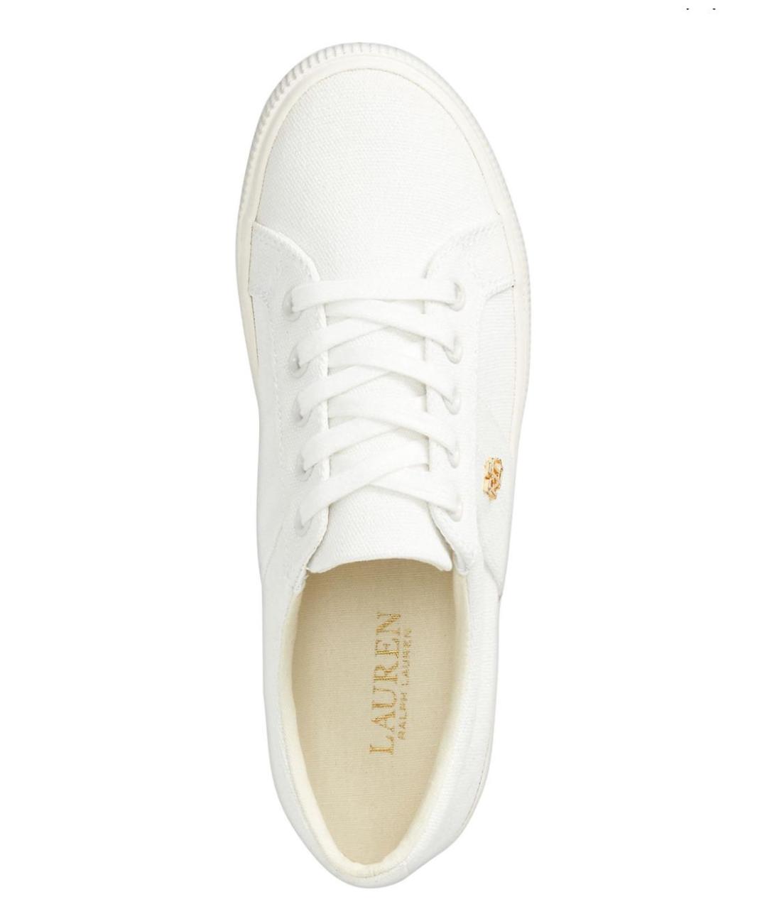 POLO RALPH LAUREN Белые текстильные кроссовки, фото 4