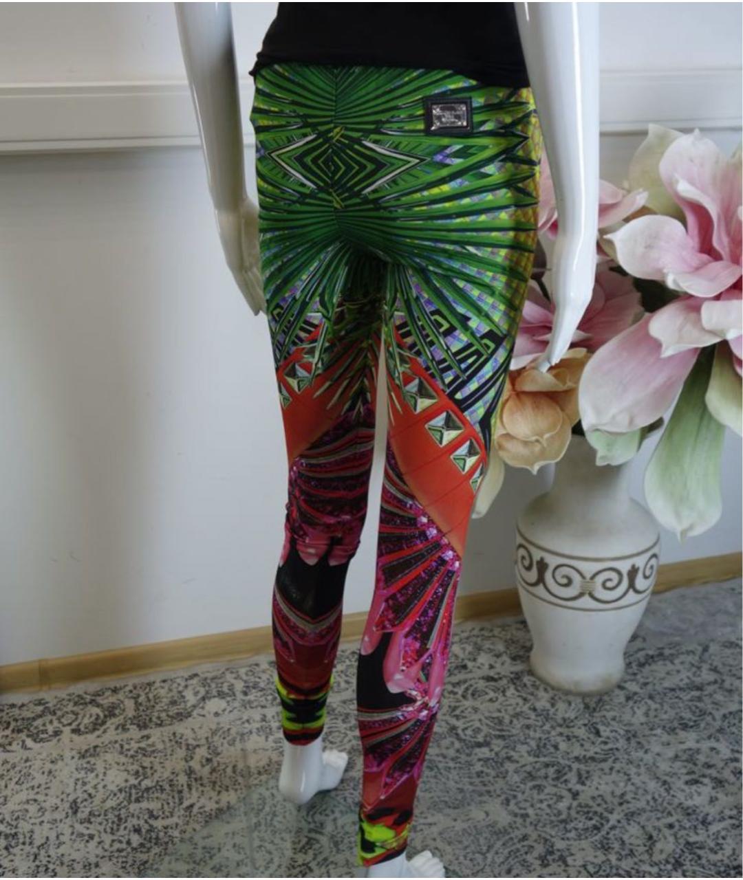 PHILIPP PLEIN Мульти вискозные леггинсы и велосипедки, фото 2