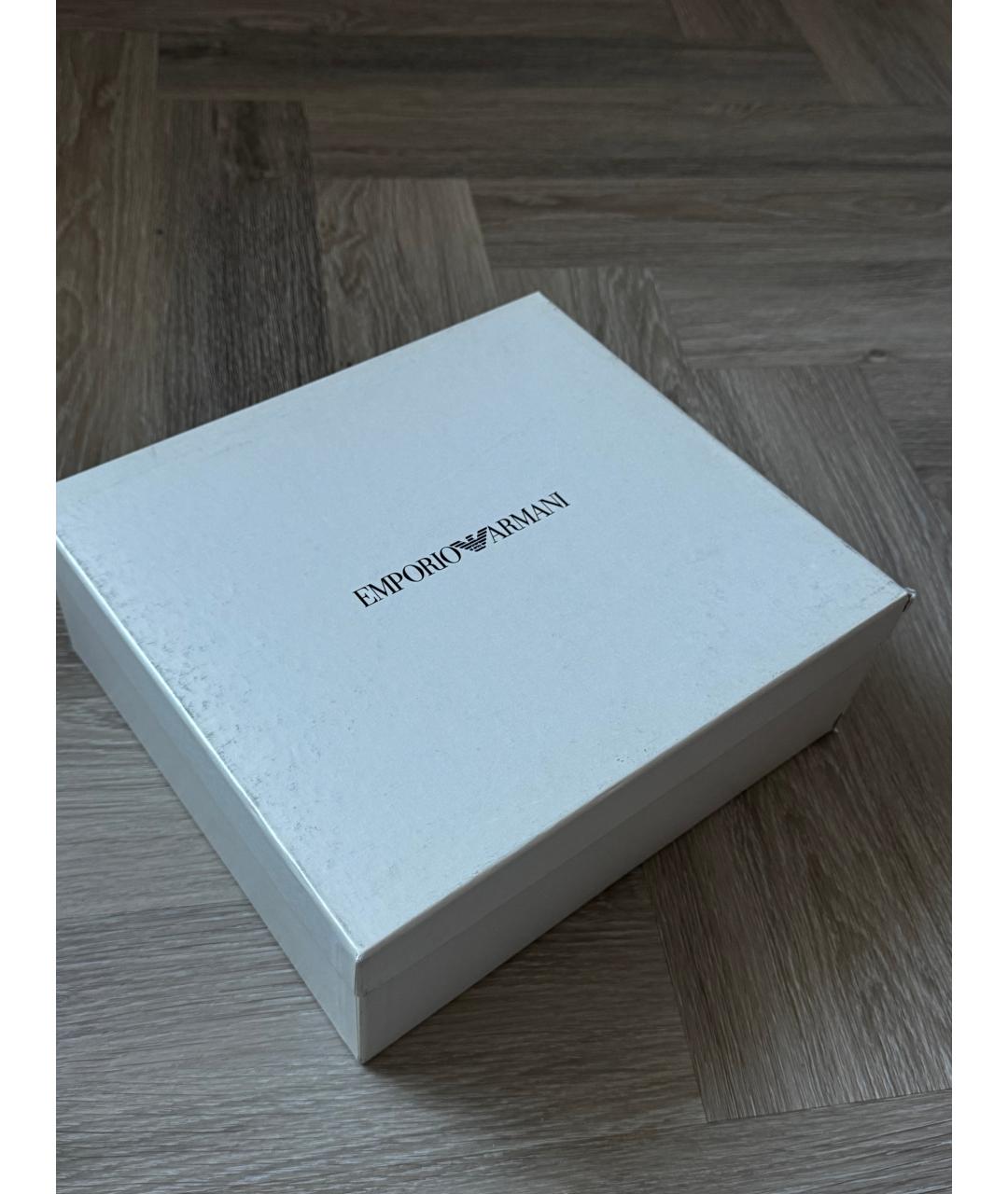 EMPORIO ARMANI Синие кожаные босоножки, фото 6