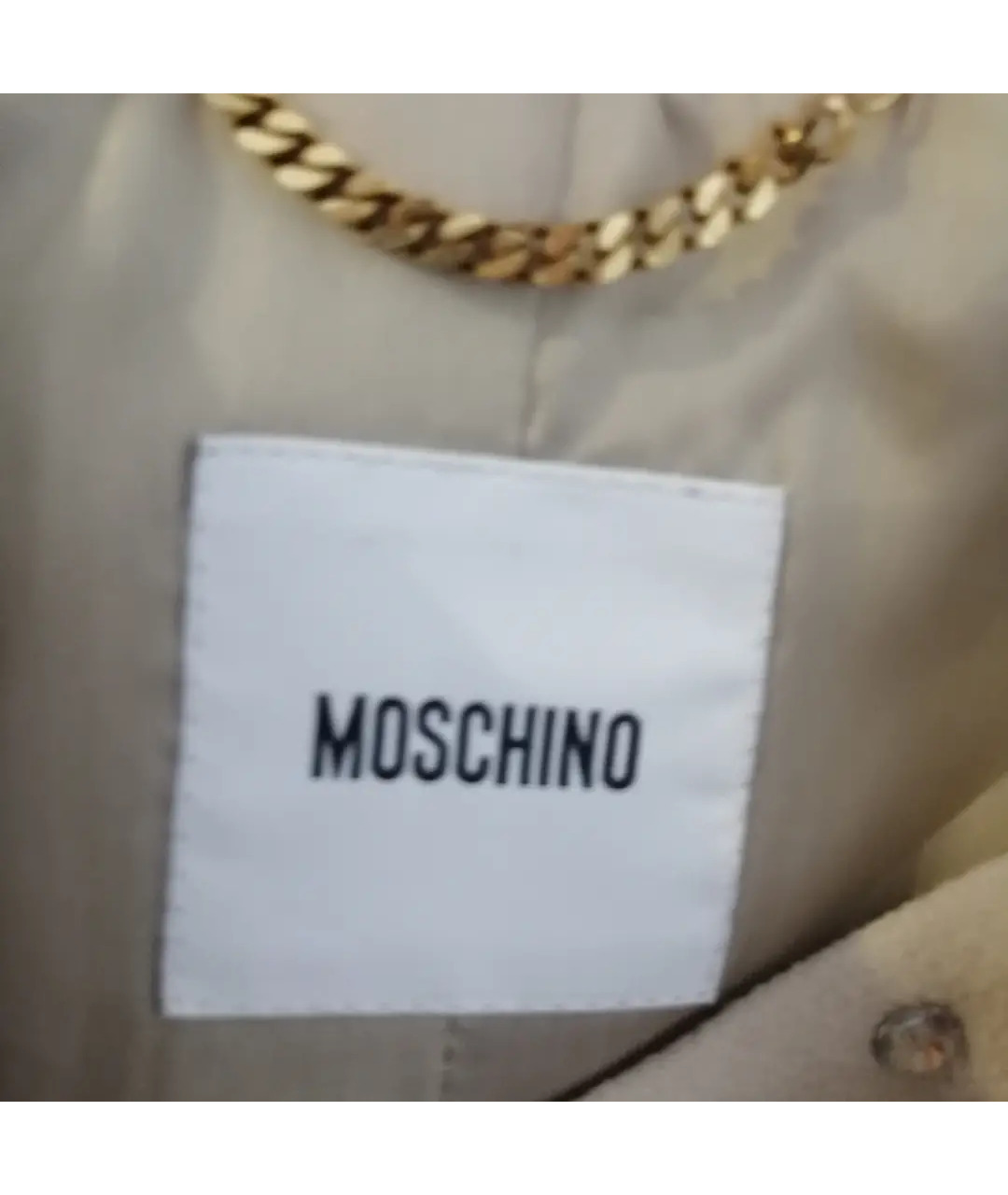 MOSCHINO Бежевое шерстяное пальто, фото 6
