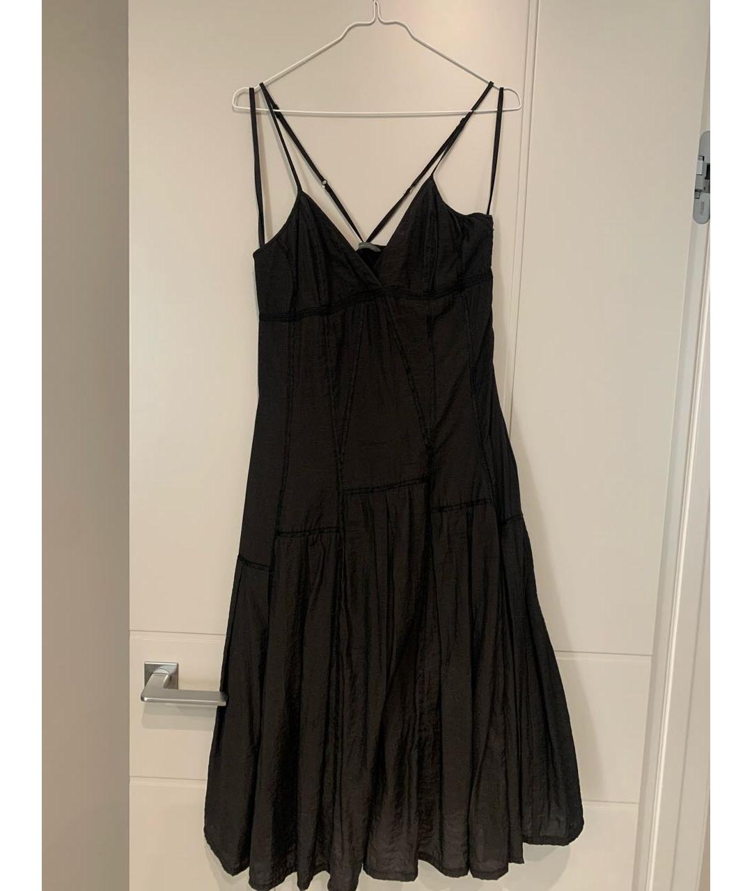 ARMANI EXCHANGE Черное хлопковое коктейльное платье, фото 7
