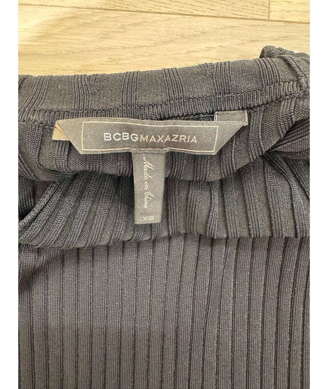 BCBG MAXAZRIA Черное вискозное повседневное платье, фото 3