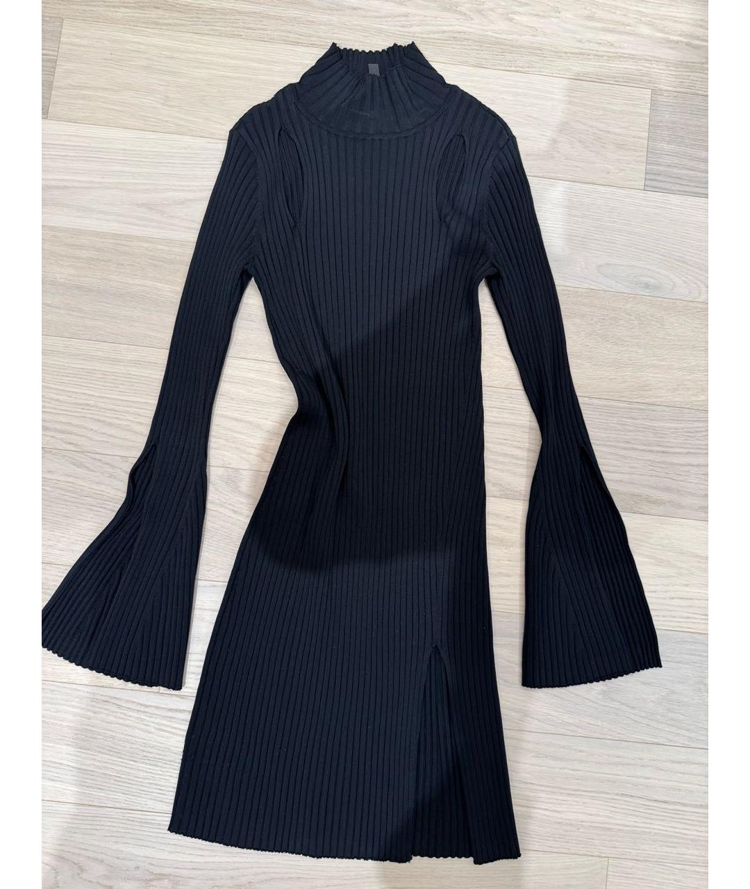 BCBG MAXAZRIA Черное вискозное повседневное платье, фото 5