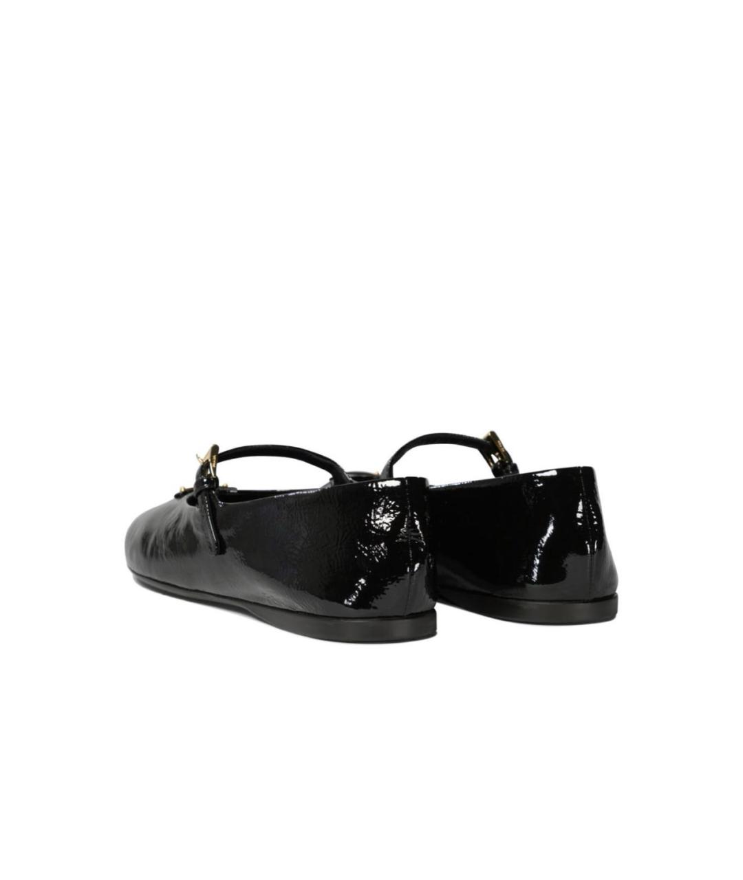 PRADA Черные балетки из лакированной кожи, фото 2