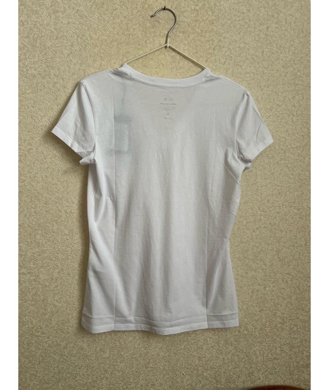 ARMANI EXCHANGE Белая хлопковая футболка, фото 2