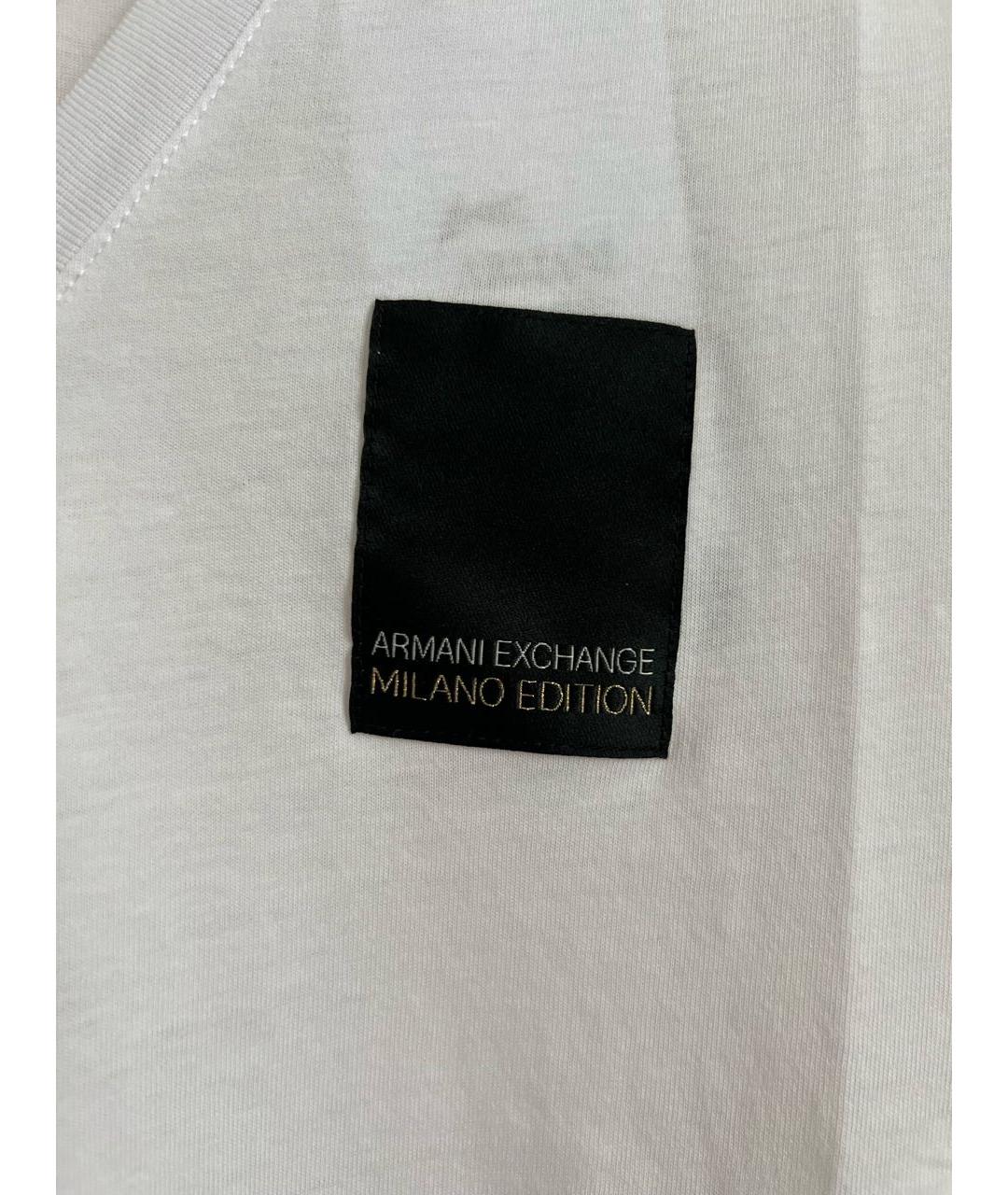 ARMANI EXCHANGE Белая хлопковая футболка, фото 5