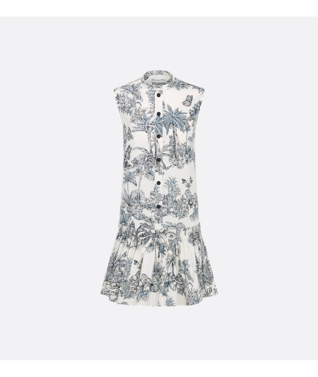 CHRISTIAN DIOR Белое хлопковое повседневное платье, фото 5