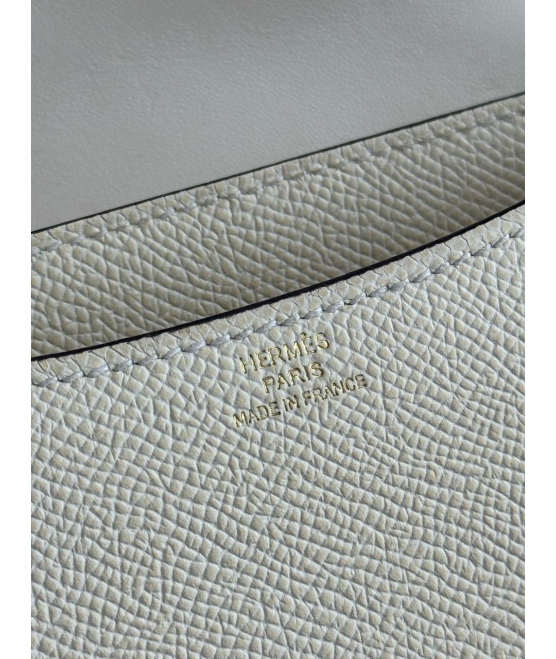 HERMES Бежевая кожаная сумка через плечо, фото 4