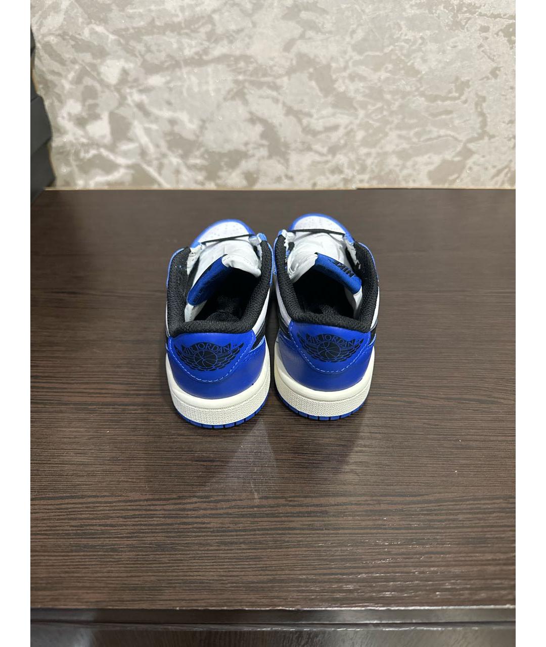 JORDAN Синие кожаные кеды, фото 4