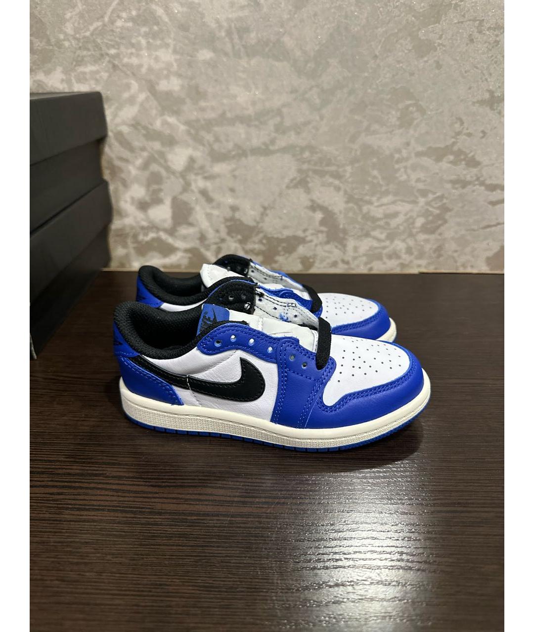 JORDAN Синие кожаные кеды, фото 6