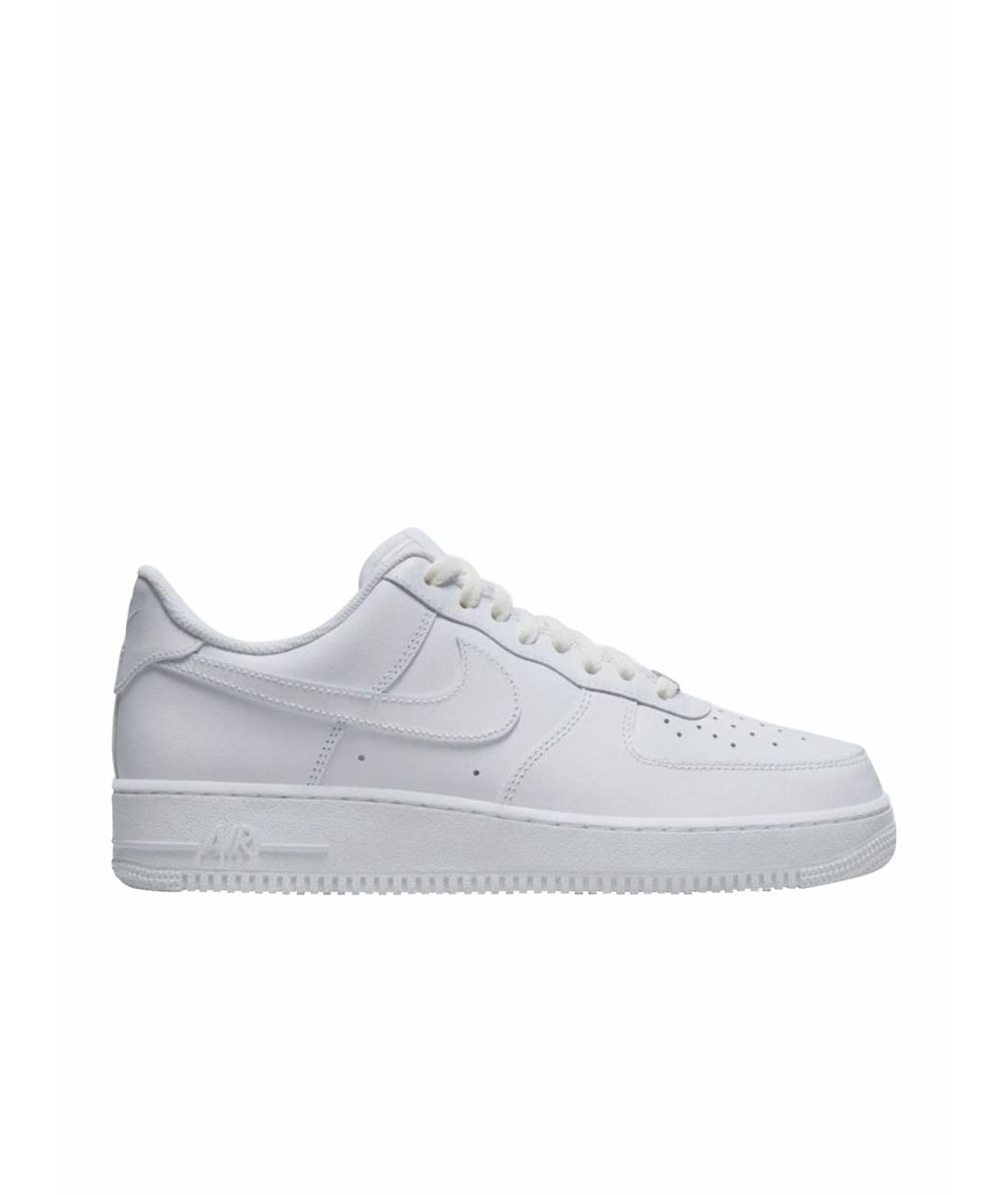 NIKE Белые кожаные низкие кроссовки / кеды, фото 1