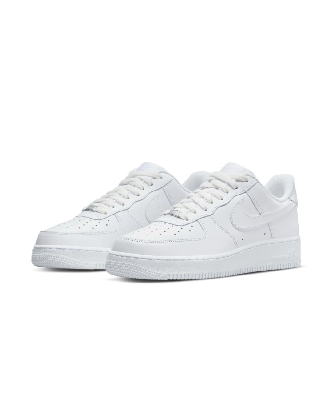 NIKE Белые кожаные низкие кроссовки / кеды, фото 2