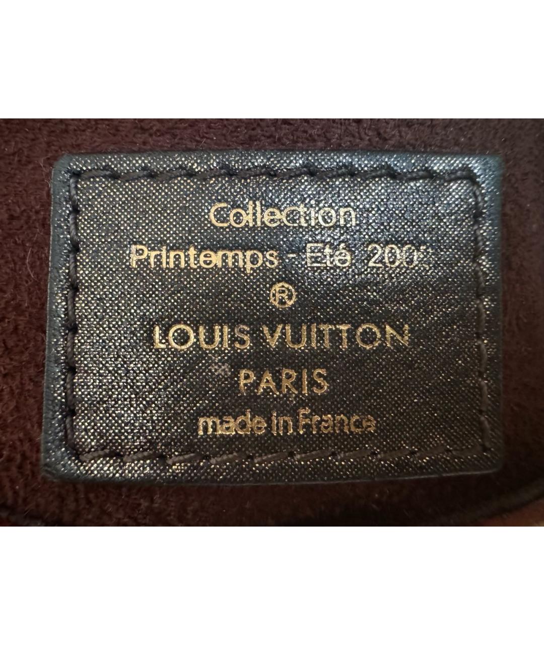 LOUIS VUITTON Коричневая кожаная сумка с короткими ручками, фото 3