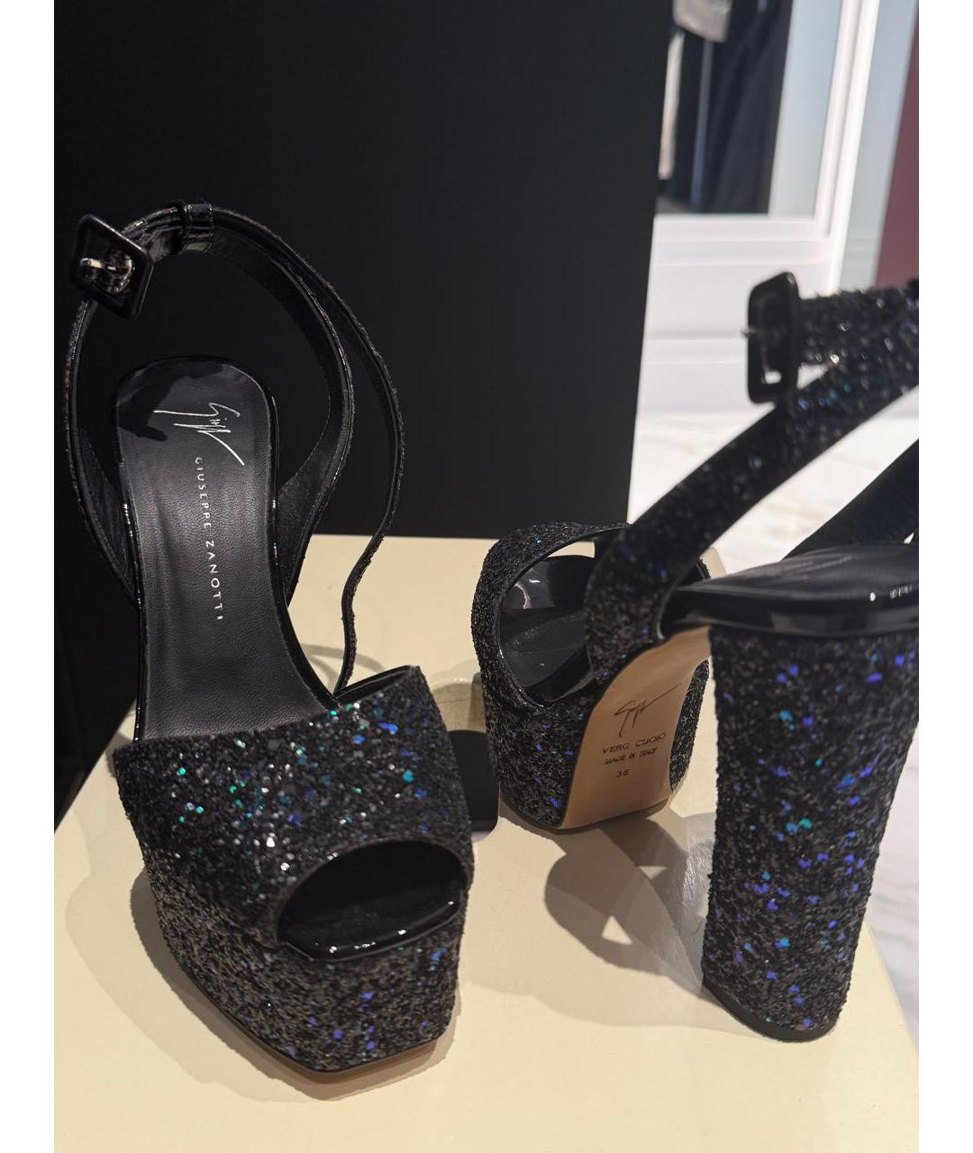 GIUSEPPE ZANOTTI DESIGN Темно-синие босоножки, фото 3