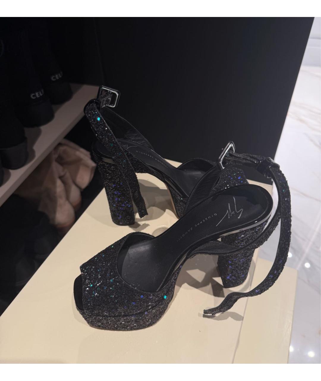 GIUSEPPE ZANOTTI DESIGN Темно-синие босоножки, фото 5
