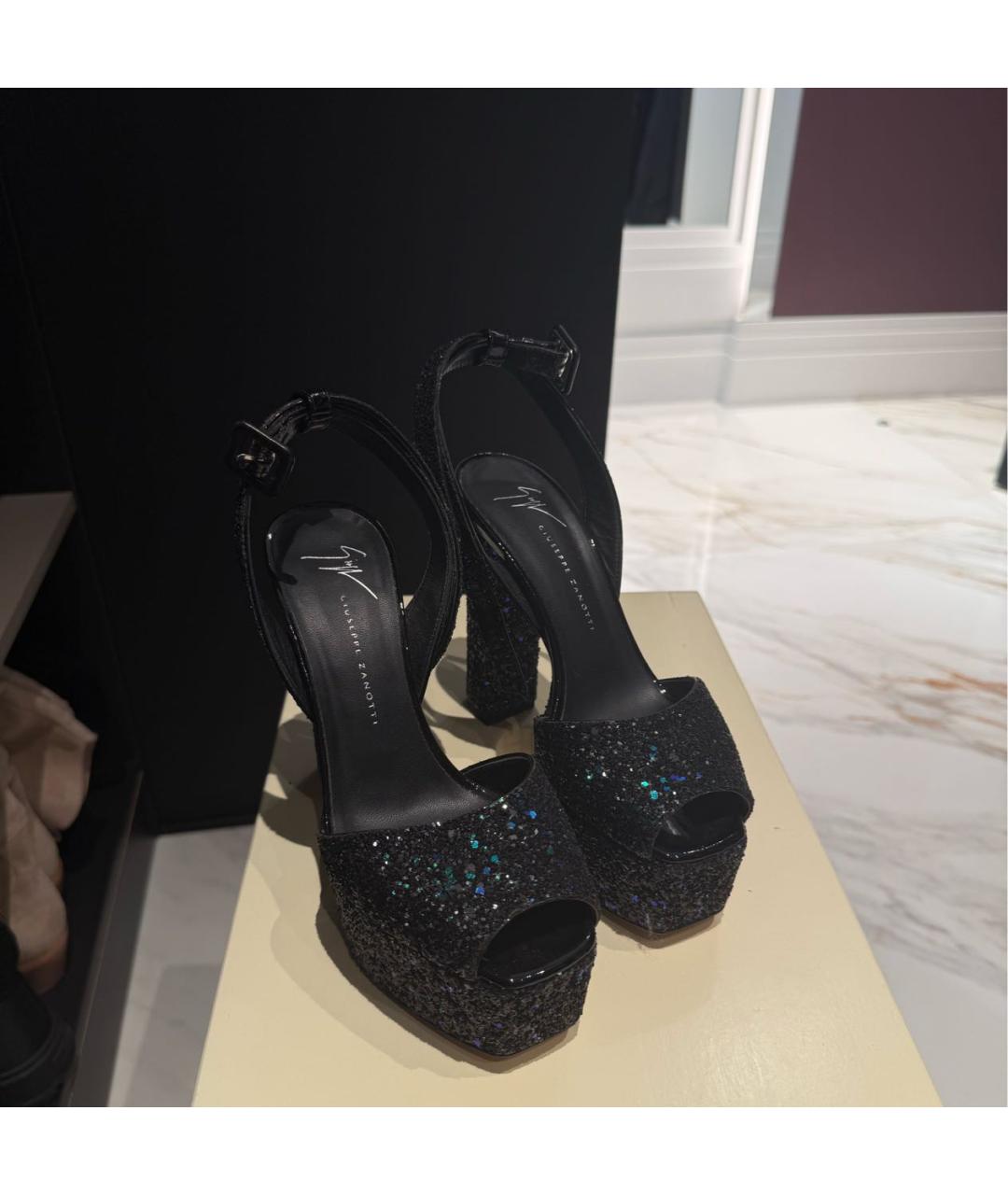 GIUSEPPE ZANOTTI DESIGN Темно-синие босоножки, фото 2